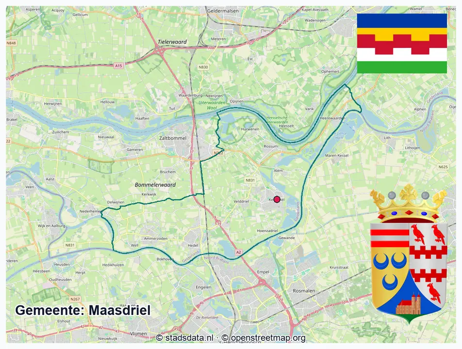 Schematische gemeentegrens Maasdriel